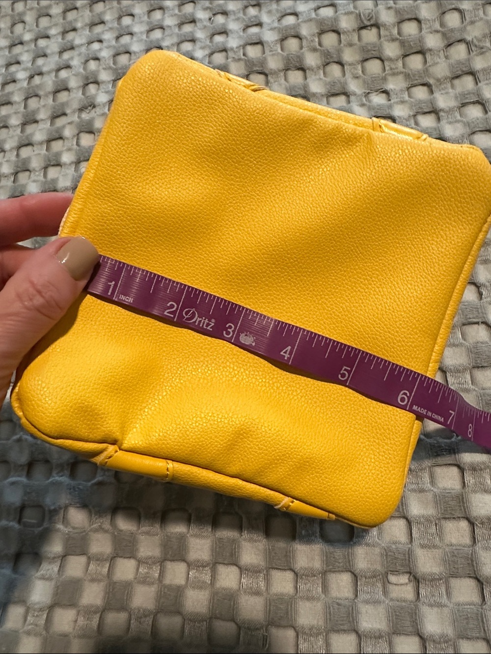 Disney Parks Remy Ratatouille Yellow Zipper Wristlet with Blue Check Lining NWOT - Picture 7 of 9